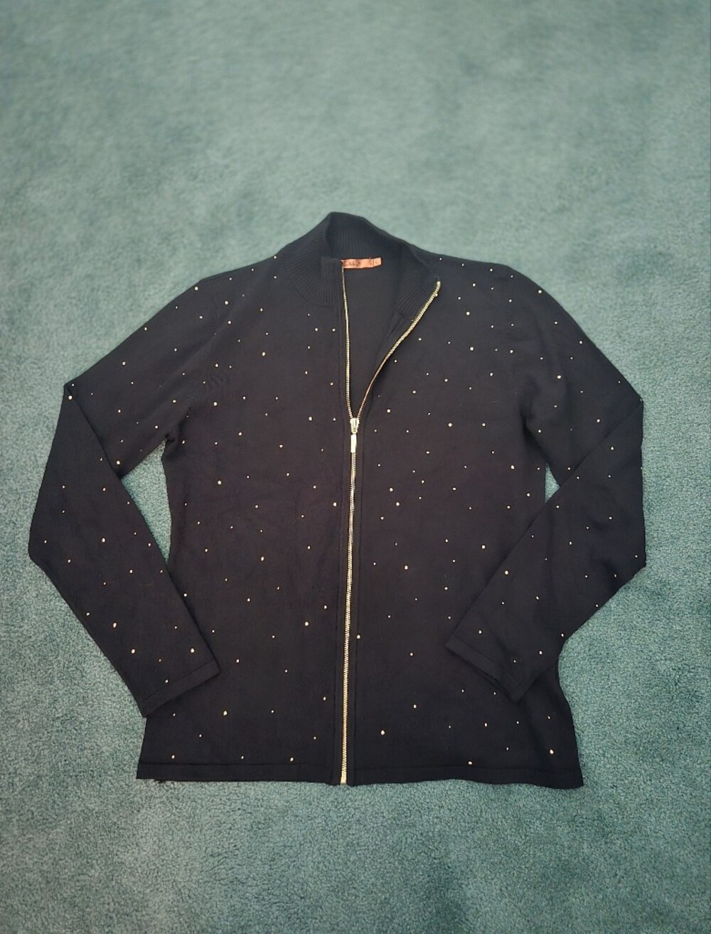 Belldini Black Sweater with Gold Accents